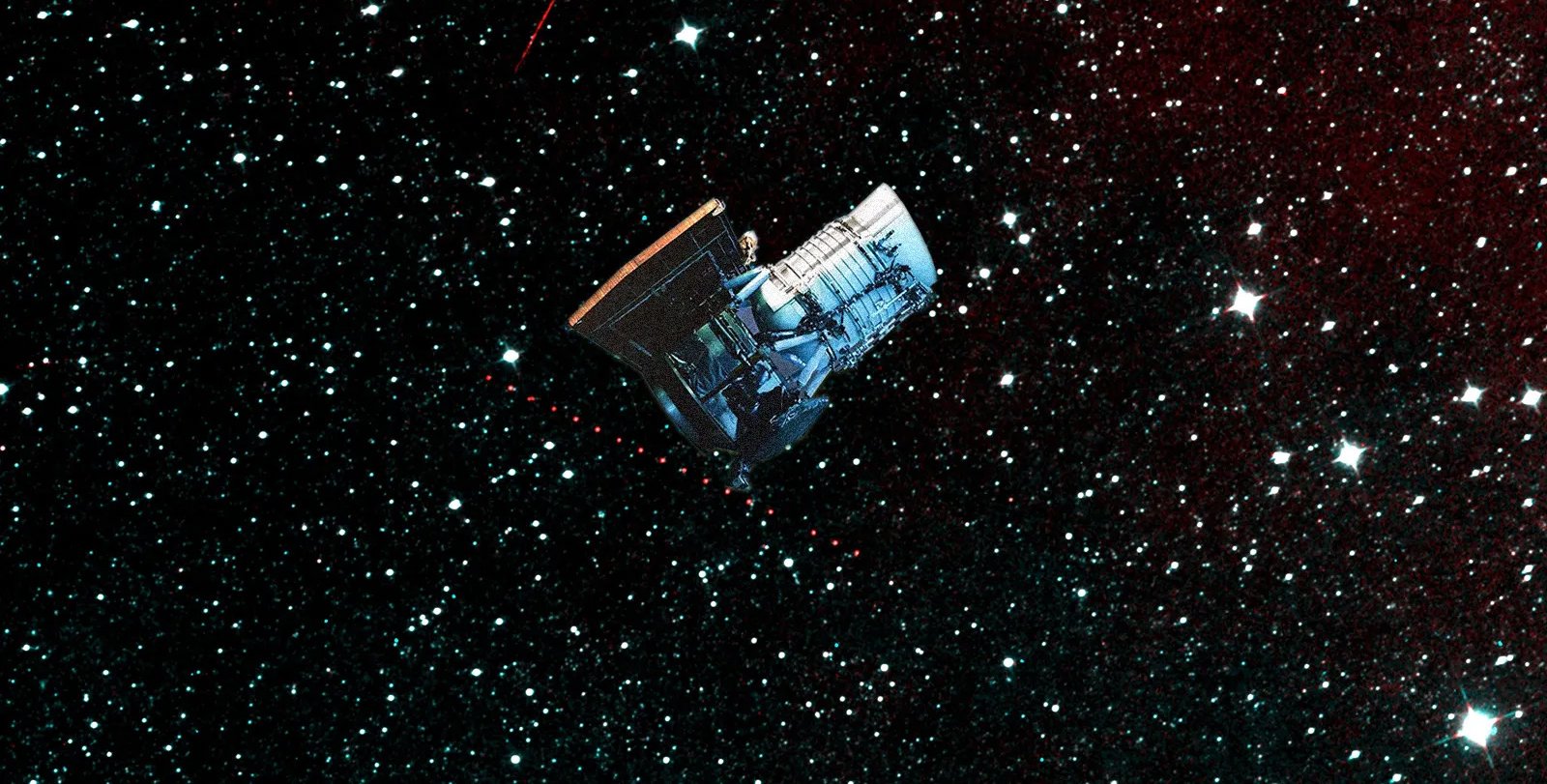 Artist's concept of the NEOWISE spacecraft in space.