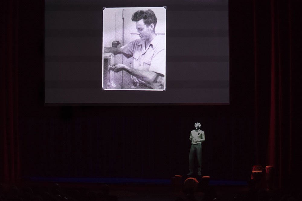 projection of Richard Feynman