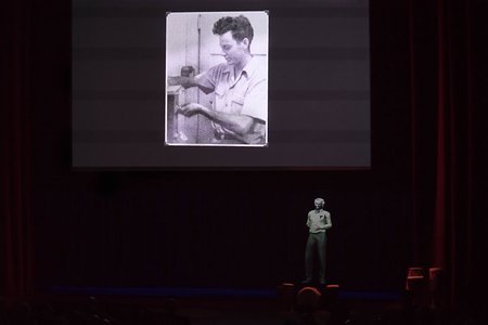 projection of Richard Feynman