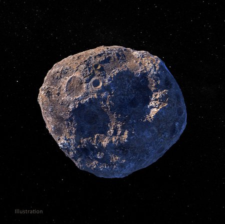 illustration of the asteroid Psyche