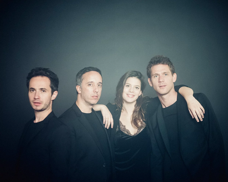 group photo of the chamber music group Quatuor Ébène