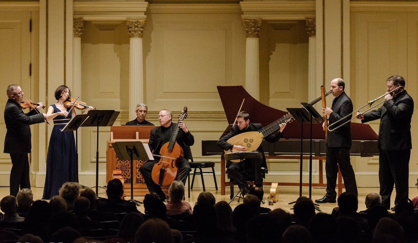 group photo of the chamber music group Quicksilver