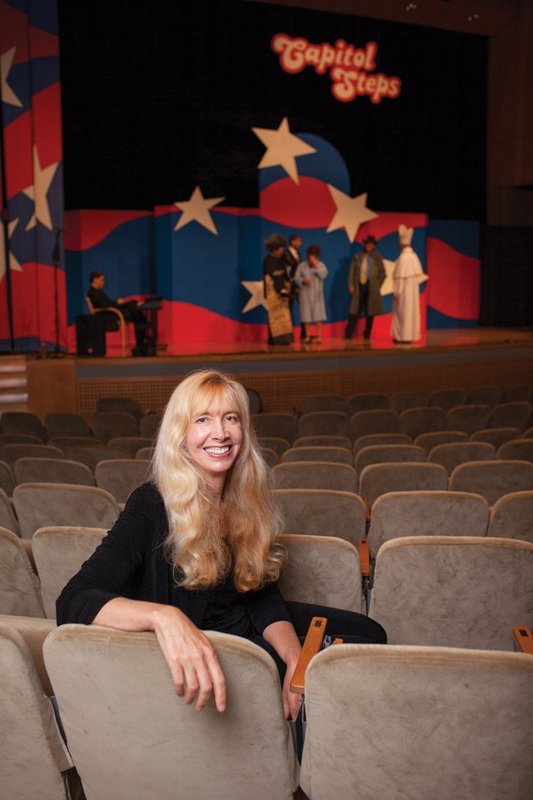 Elaina Newport in auditorium seats