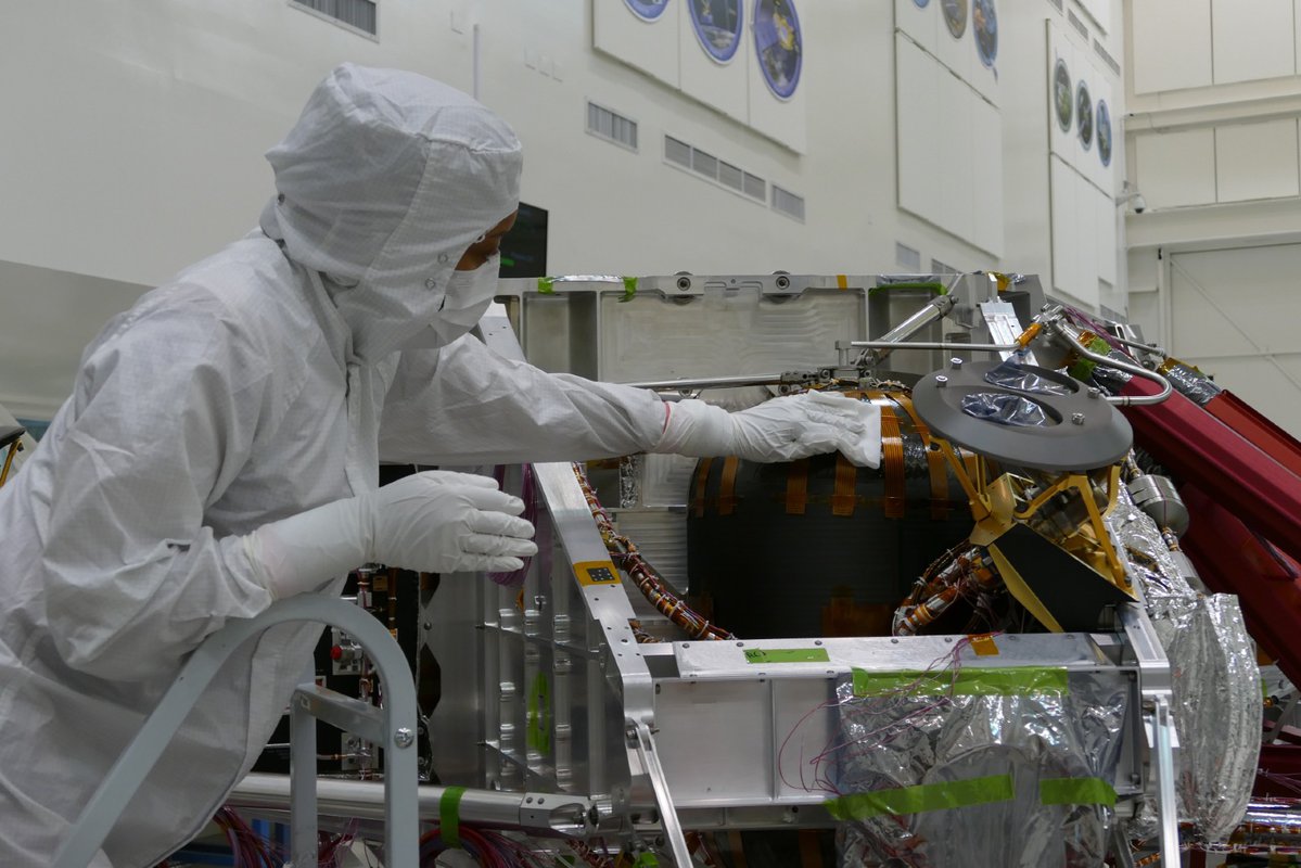man in JPL clean room