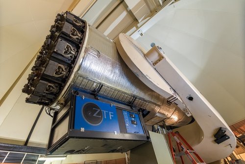 The Zwicky Transient Facility (ZTF) instrument at the 48-inch Samuel Oschin Telescope at Palomar Observatory.